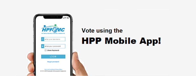 HPPEMC Election 2020: Vote Using the HPP Mobile App!